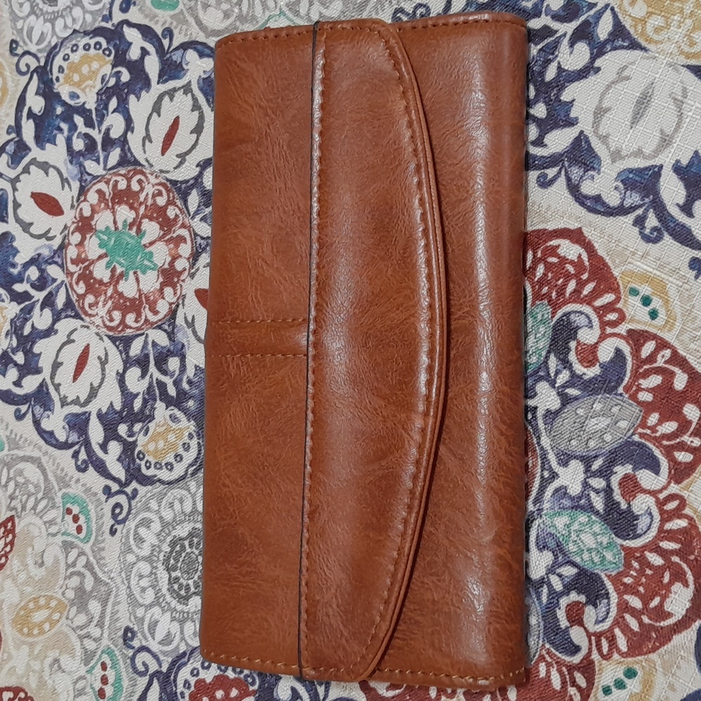 Brown Faux Leather Wallet